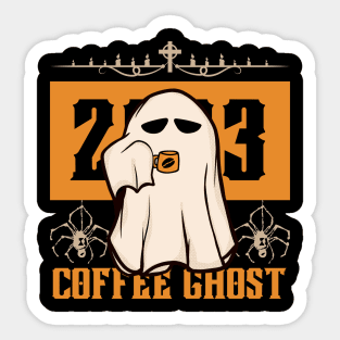 Ghost Coffee 2023 Halloween Sticker